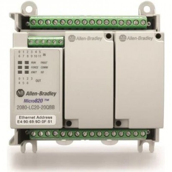 Программируемый логический контроллер ROCKWELL AUTOMATION Micro 820 Series 2080-LCQWBR 1954287